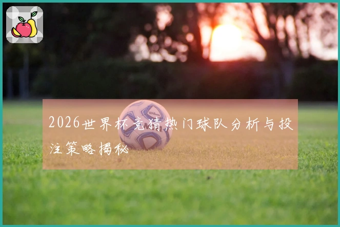 2026世界杯竞猜热门球队分析与投注策略揭秘
